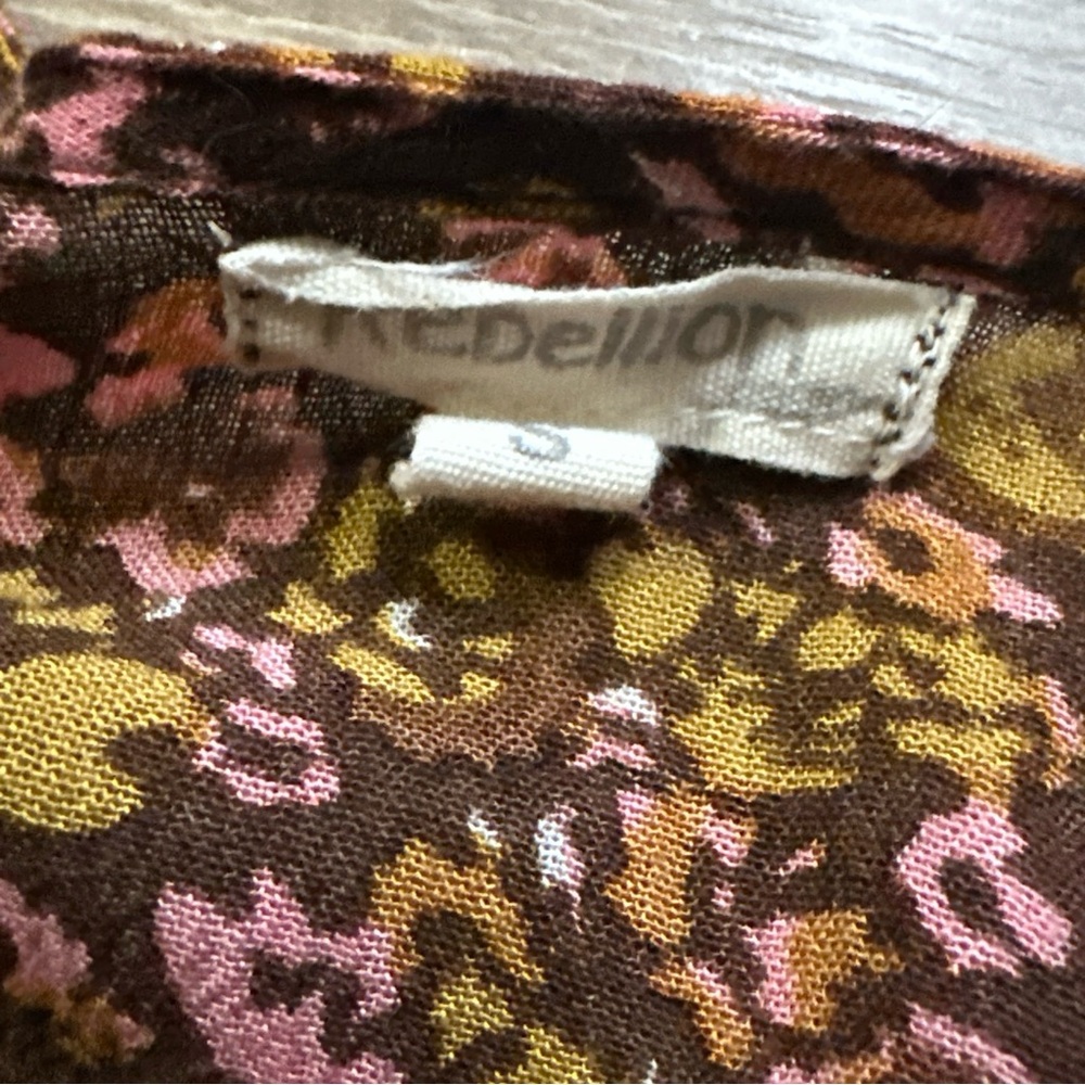 Rebellion Floral Bell Sleeve Prairie Mini Dress in Fall Colors - Picture 8 of 12